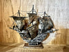 Vintage Rusted Metal La Niña Columbus Ship Sculpture Figurine Navy Nautical Home Decor