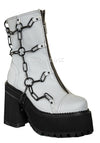 Grey Reflective Womens Rave Futuristic Platform Boots