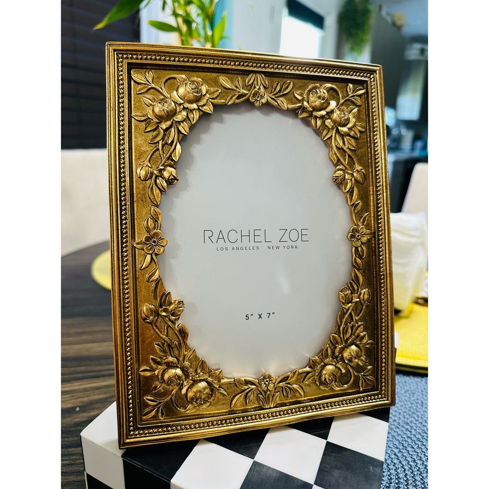 Rachel Zoe Picture Frame Antique Gold Tone Vintage Style Hollywood Regency Style