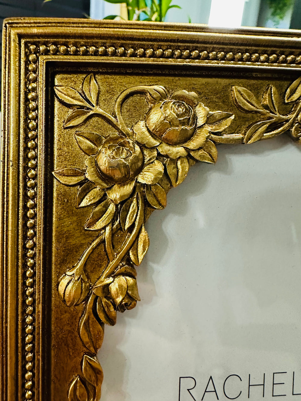 Rachel Zoe Picture Frame Antique Gold Tone Vintage Style Hollywood Regency Style