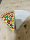 1990s Vintage Nostalgia Gift Deborah Mallow Pizza Slice Shaped Plates - Plastic QTY 2
