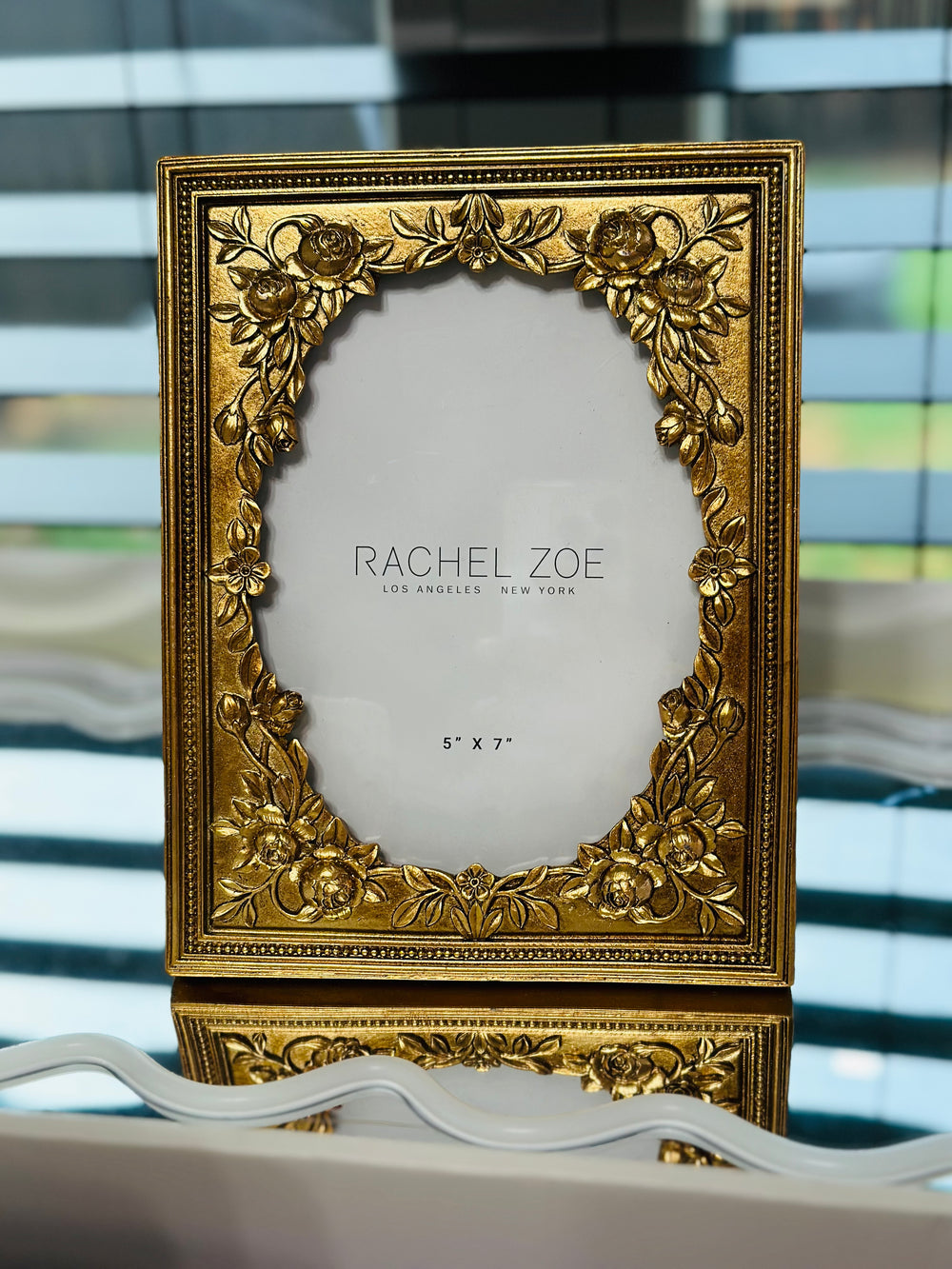Rachel Zoe Picture Frame Antique Gold Tone Vintage Style Hollywood Regency Style