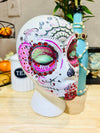Handmade - OOAK - Mannequin Foam Head - Rhinestone - Dia De Los Muertos - Home Decor - Zombie - House Warming Gift
