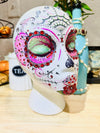 Handmade OOAK Mannequin Foam Head Rhinestone Dia De Los Muertos Home Decor Zombie