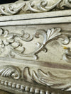 Victorian Hollywood Regency Baroque Style Jewelry Trinket Storage Carved Pewter Silver Box