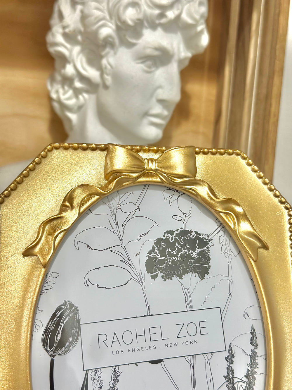 Rachel Zoe Bow & Ribbon Picture Frame Vintage Hollywood Regency Style 5x7 Oval Octagon Design ~ Victorian