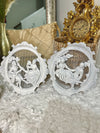 Set of 2 Colonial Couple Wall Art Plaques Home Decor ~Shabby Chic ~ Boho ~ Victorian ~ Courting