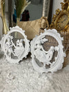 Set of 2 Colonial Couple Wall Art Plaques Home Decor ~Shabby Chic ~ Boho ~ Victorian ~ Courting