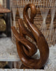 Wooden Swan Hand Carved Figurine Home Decor Boho Shabby Chic Farm House Style