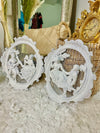 Set of 2 Colonial Couple Wall Art Plaques Home Decor ~Shabby Chic ~ Boho ~ Victorian ~ Courting