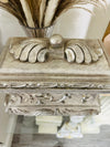 Victorian Hollywood Regency Baroque Style Jewelry Trinket Storage Carved Pewter Silver Box