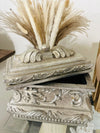 Victorian Hollywood Regency Baroque Style Jewelry Trinket Storage Carved Pewter Silver Box