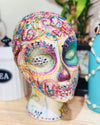 Handmade OOAK Mannequin Foam Head Dia De Los Muertos Zombie Halloween Home Decor