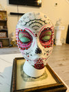 Handmade - OOAK - Mannequin Foam Head - Rhinestone - Dia De Los Muertos - Home Decor - Zombie - House Warming Gift