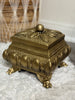Hollywood Regency Rococo Vintage Style Trinket Jewelry Antique Gold Tome Box