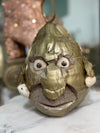 Halloween Home Decor Real Vintage Coconut Man Head Oddities Creepy Tiki