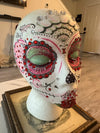 Handmade - OOAK - Mannequin Foam Head - Rhinestone - Dia De Los Muertos - Home Decor - Zombie - House Warming Gift