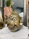Halloween Home Decor Real Vintage Coconut Man Head Oddities Creepy Tiki