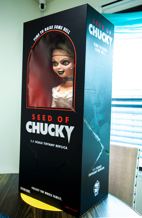 Tiffany Seed of Chucky Doll Life Size Replica Chucky Halloween Home Decoration Trick or Treat
