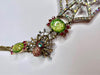 Betsey Johnson Rhinestone Necklace w Spider Web and Crabs gothic / Rave