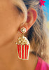 Retro Rave Beaded Popcorn Bag Drop Dangle Earrings