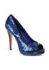 4 HEEL OPEN TOE GLITTER PUMPS