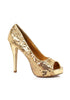 4 HEEL OPEN TOE GLITTER PUMPS