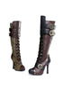 4 Knee High Steampunk Boot With Laces. Women