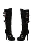 4 Microfiber Knee High Boot With Buckles.