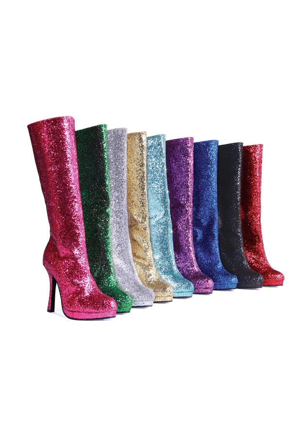 4 Knee-High Boot with Glitter. Womens.