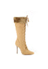 4 Heel Knee High Boot W/Fur.