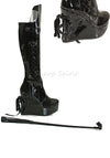 4.5 Heel Knee High Boot With Whip