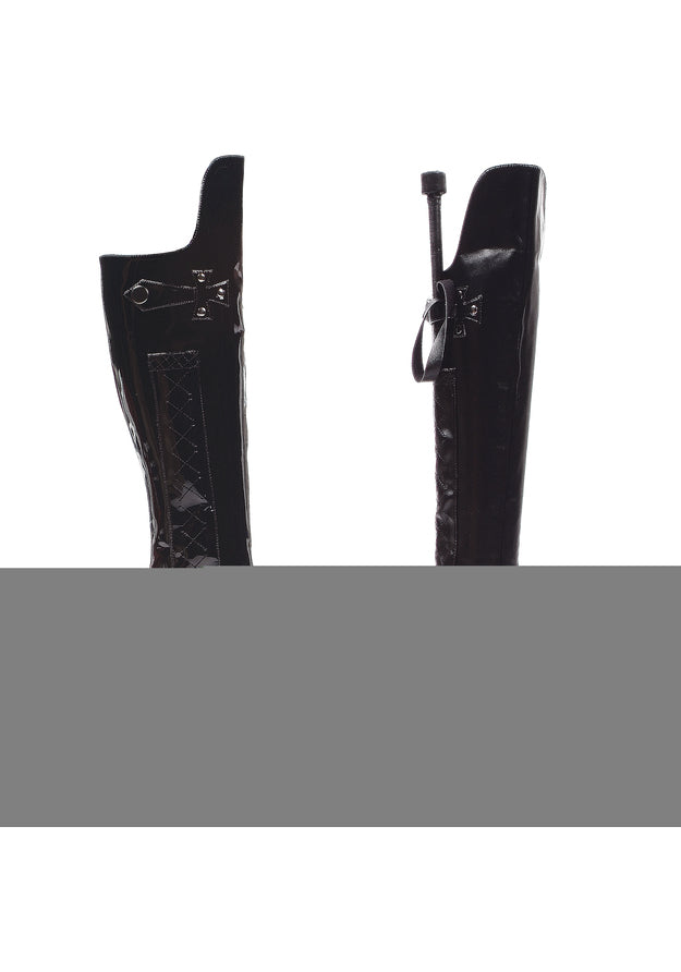 4.5 Heel Knee Boot With Whip