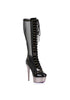 6 Platform Tall Metallic Microfiber Boot
