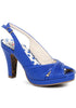 4 Ruched Peep Toe Sling Back