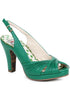 4 Ruched Peep Toe Sling Back