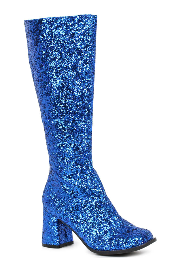 3 Heel Glitter Gogo Boot. W/Zipper.