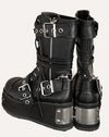 Chrome Metal Plated Platform Rave Unisex Boots