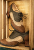 Brown Multi Oxford Spectator Lace Up Mocassin Shoes