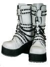 Grey Multi Reflective Rave Unisex Platform Boots