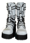 Grey Multi Reflective Rave Unisex Platform Boots