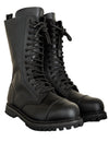 Basic Military Style Mid-Calf Lace Up Rave Boots
