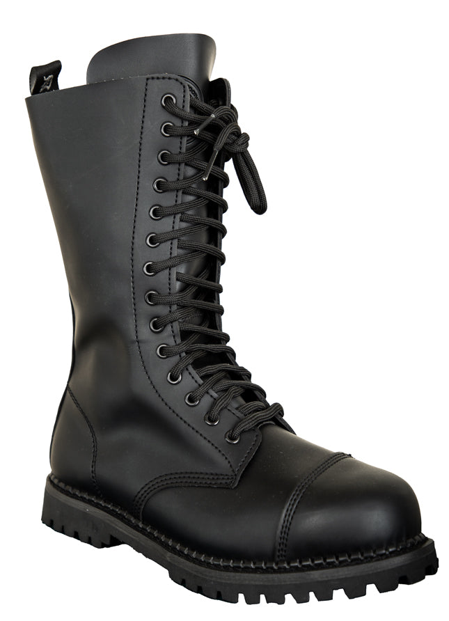 Basic Military Style Mid-Calf Lace Up Rave Boots