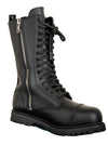 Basic Military Style Mid-Calf Lace Up Rave Boots