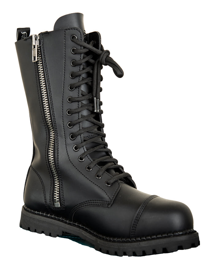 Basic Military Style Mid-Calf Lace Up Rave Boots