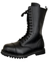 Basic Military Style Mid-Calf Lace Up Rave Boots