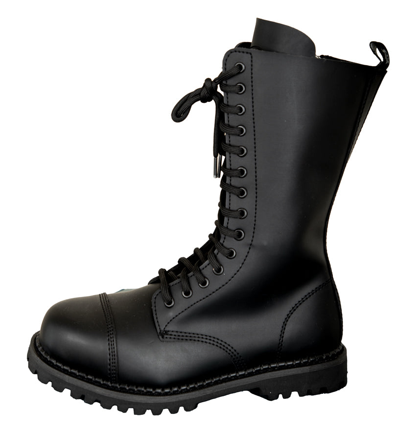Basic Military Style Mid-Calf Lace Up Rave Boots