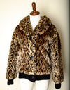 Vintage - Made in USA Leopard Print Jacket With Button Closure Pin Up Rave Gothic Punk L