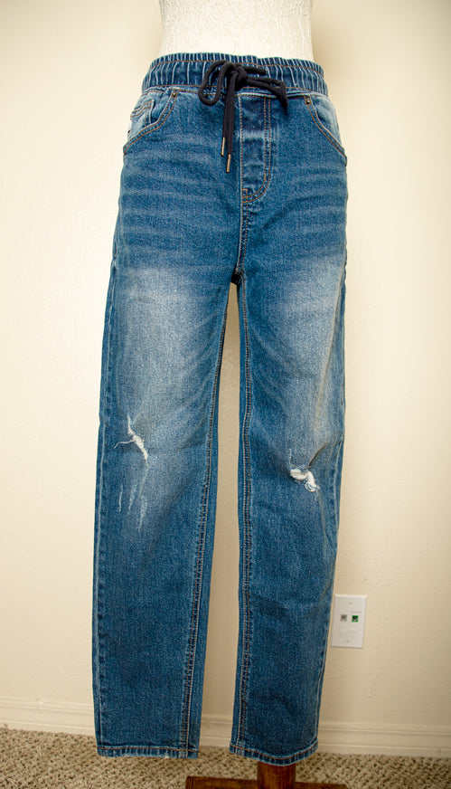 Field Worker Drawstring Blue Jeans Pants Size 9 Medium