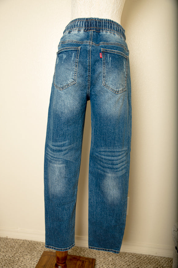 Field Worker Drawstring Blue Jeans Pants Size 9 Medium